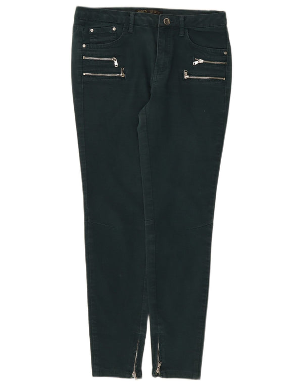 Jeans slim da donna Zara EU 36 XS W26 L26 Verde