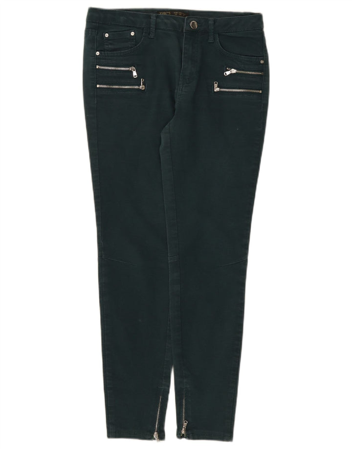Jeans slim da donna Zara EU 36 XS W26 L26 Verde