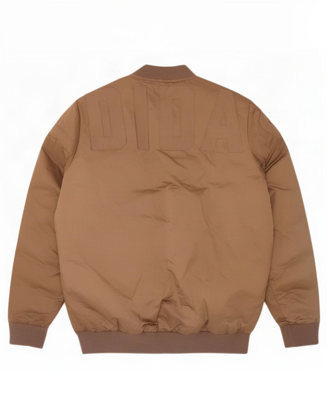 Giacca imbottita oversize con grafica Adidas da donna UK 10 piccola in poliestere marrone