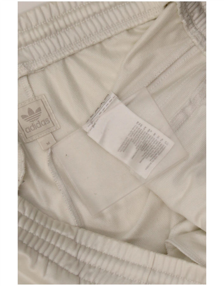 Pantaloni da tuta da uomo ADIDAS poliestere bianco medio