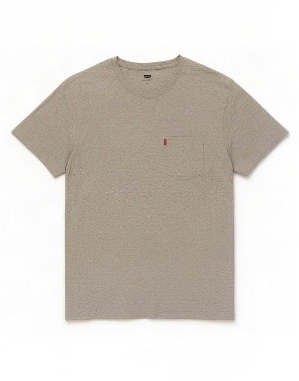 T-shirt da uomo Levi's Top in cotone mélange grigio medio