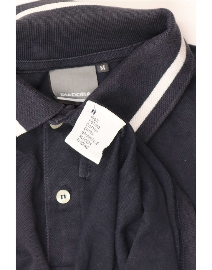 Polo Diadora Uomo Media Blu Navy in cotone