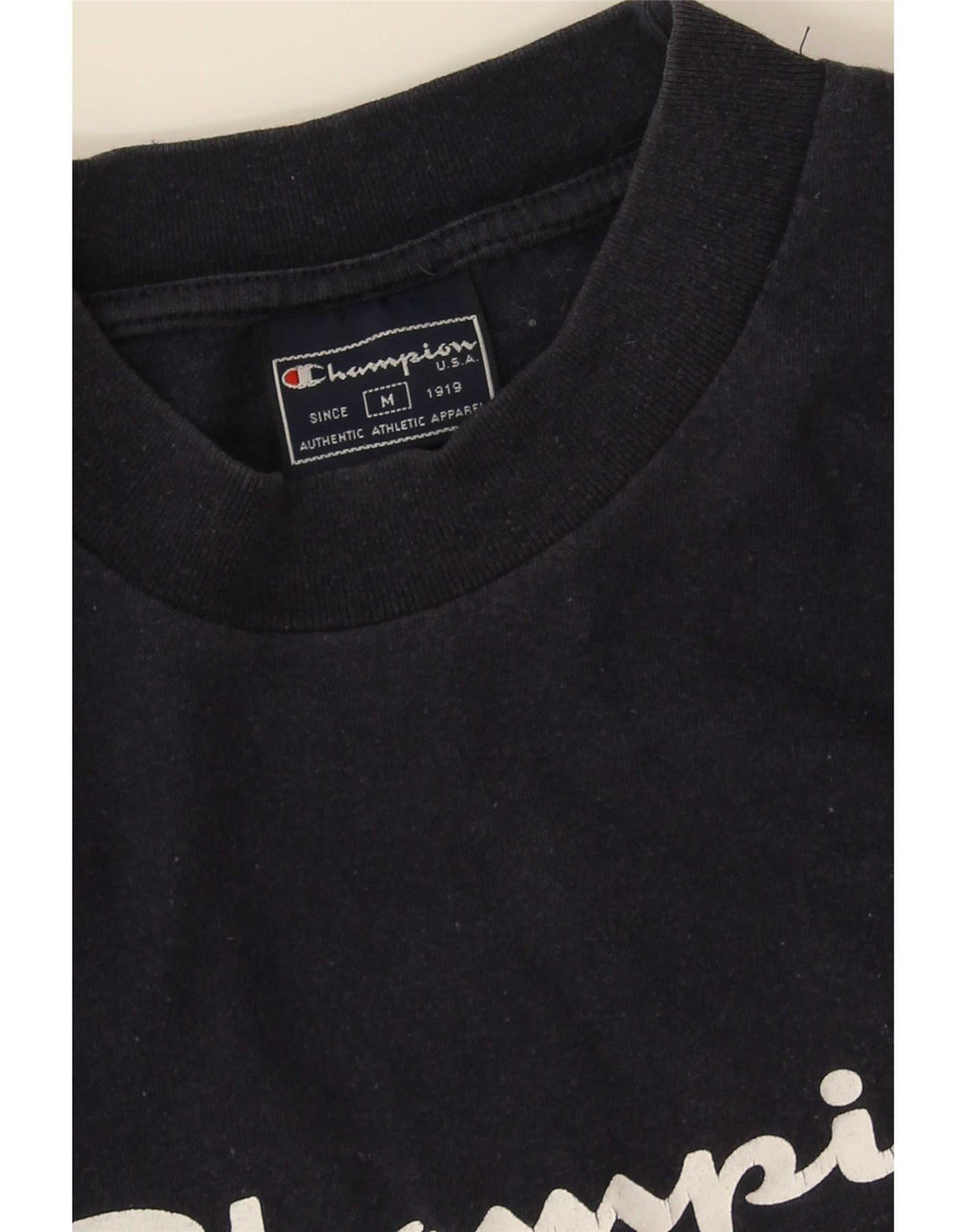T-shirt grafica da uomo Champion Top medio blu navy