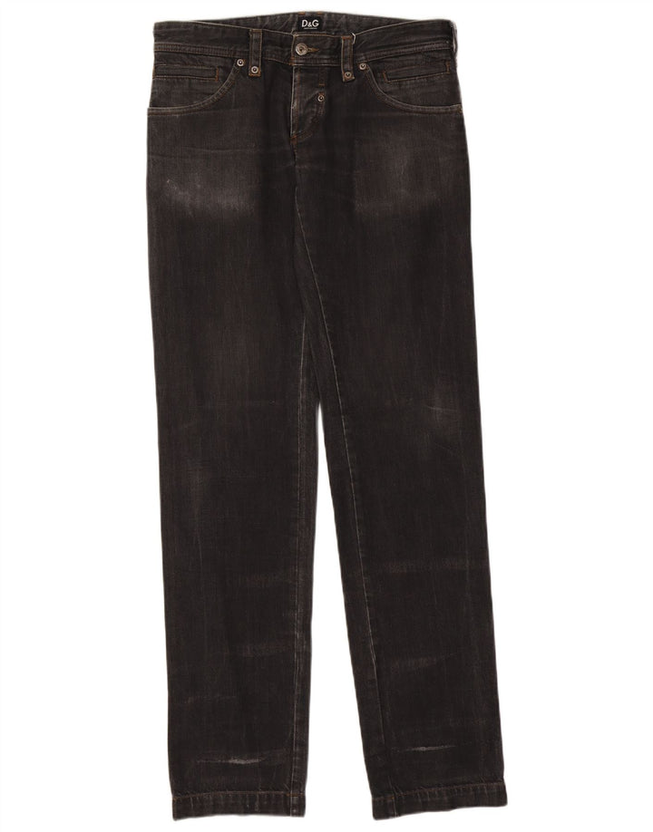 Jeans dritti regolari da donna Dolce & Gabbana W31 L35 grigi