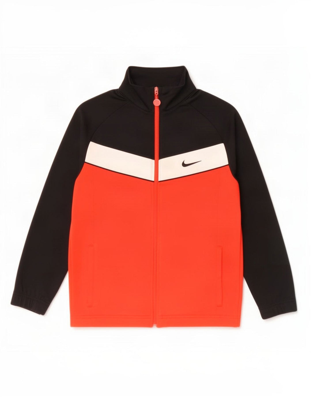 Giacca superiore della tuta da ragazzo Nike 12-13 anni Large Black Colourblock