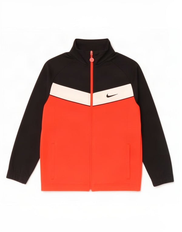 Giacca superiore della tuta da ragazzo Nike 12-13 anni Large Black Colourblock