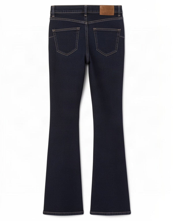 Zara Womens Flared Jeans EU 36 XS W26 L32 Navy Blue Cotton