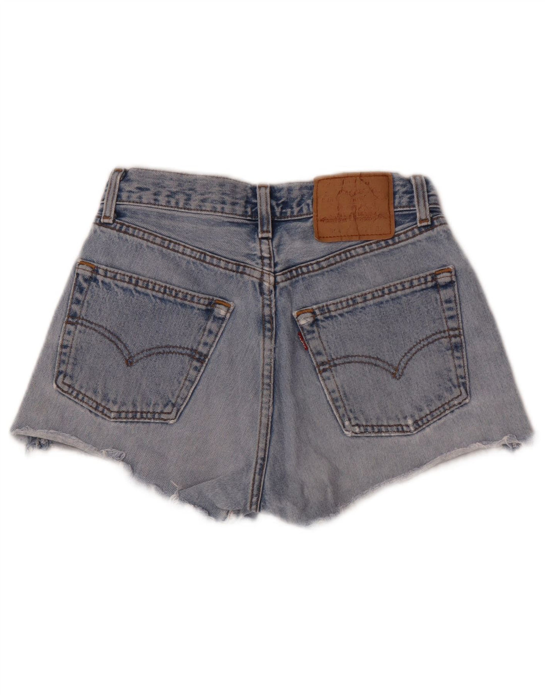 Pantaloncini di jeans a vita alta Levi's 501 da donna W27 piccoli blu