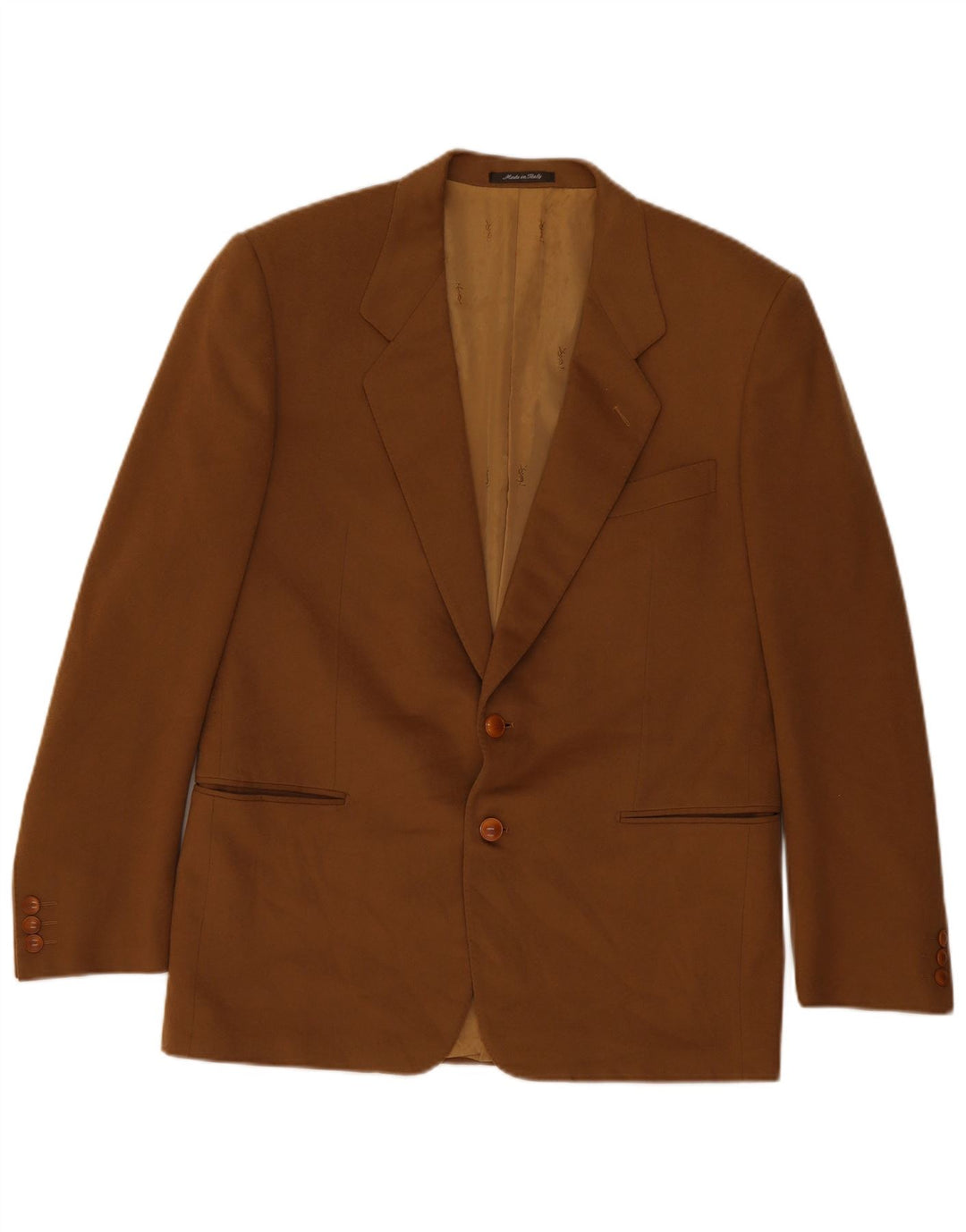 YVES SAINT LAURENT Giacca blazer da uomo a 2 bottoni IT 52 XL Lana marrone