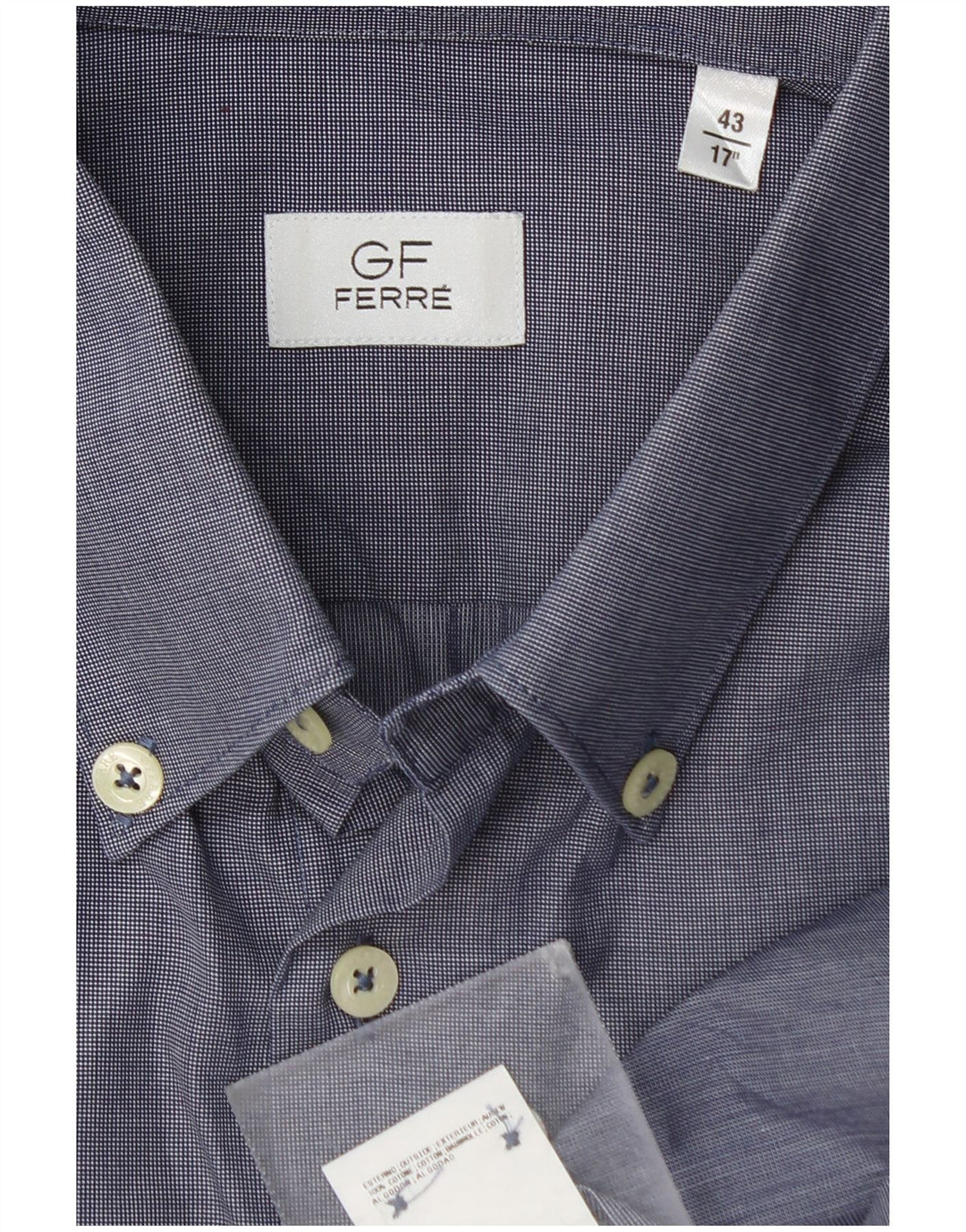 Camicia Uomo GIANFRANCO FERRE Taglia 17 43 XL Cotone Blu