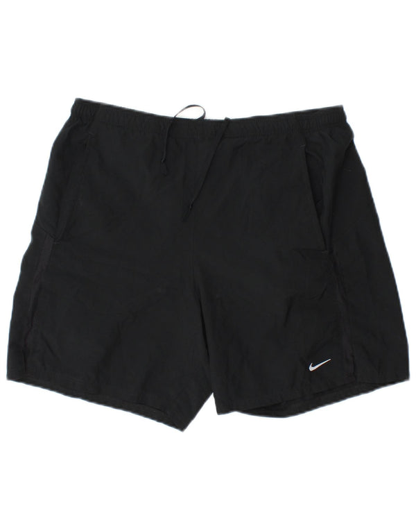 Pantaloncini sportivi Nike da uomo piccoli in poliestere nero