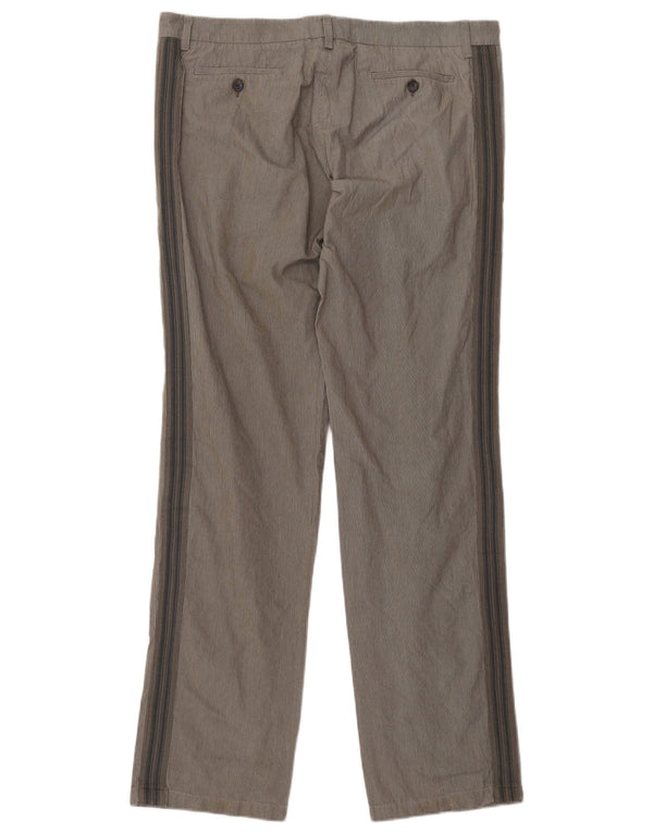 Pantaloni chino dritti da uomo Dolce & Gabbana W38 L36 cotone gessato grigio