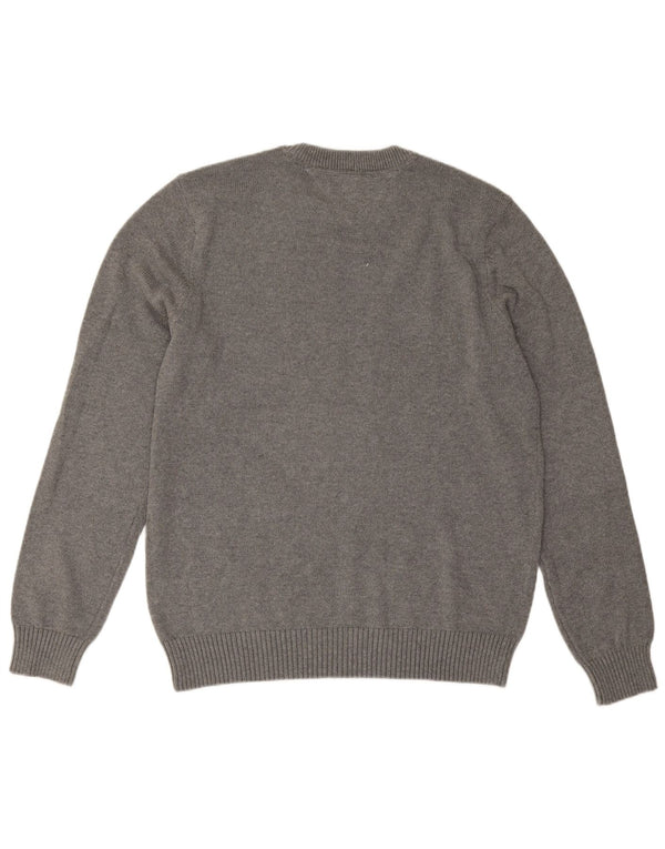 Maglione maglione girocollo da uomo Tommy Hilfiger grande cotone grigio