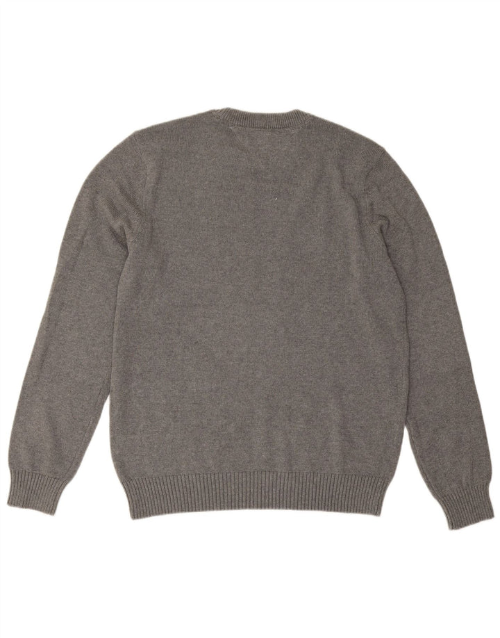 Maglione maglione girocollo da uomo Tommy Hilfiger grande cotone grigio