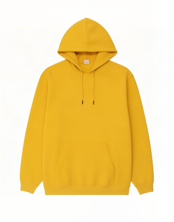 Felpa con cappuccio da uomo Zara XL in cotone giallo