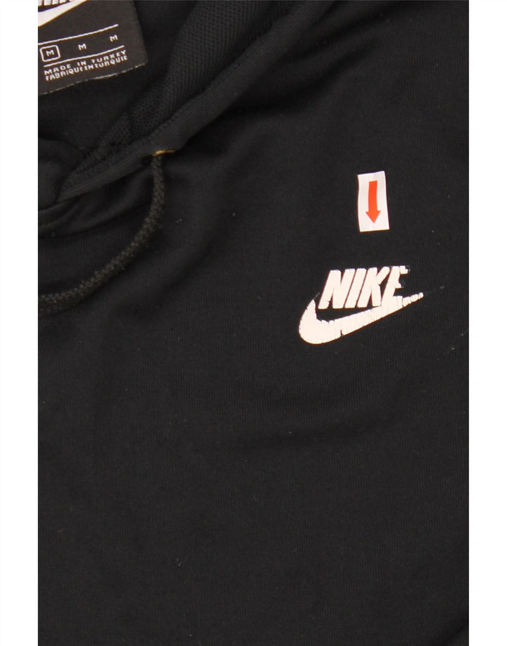 Felpa con cappuccio grafica Nike da uomo, poliestere nero medio