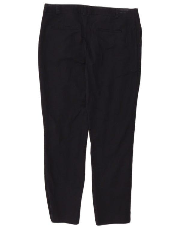 Oasis Womens Slim Chino Trousers UK 12 Medium W32 L27 Navy Blue Cotton