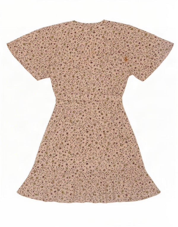 Abito a trapezio da donna Topshop UK 6 XS poliestere floreale rosa