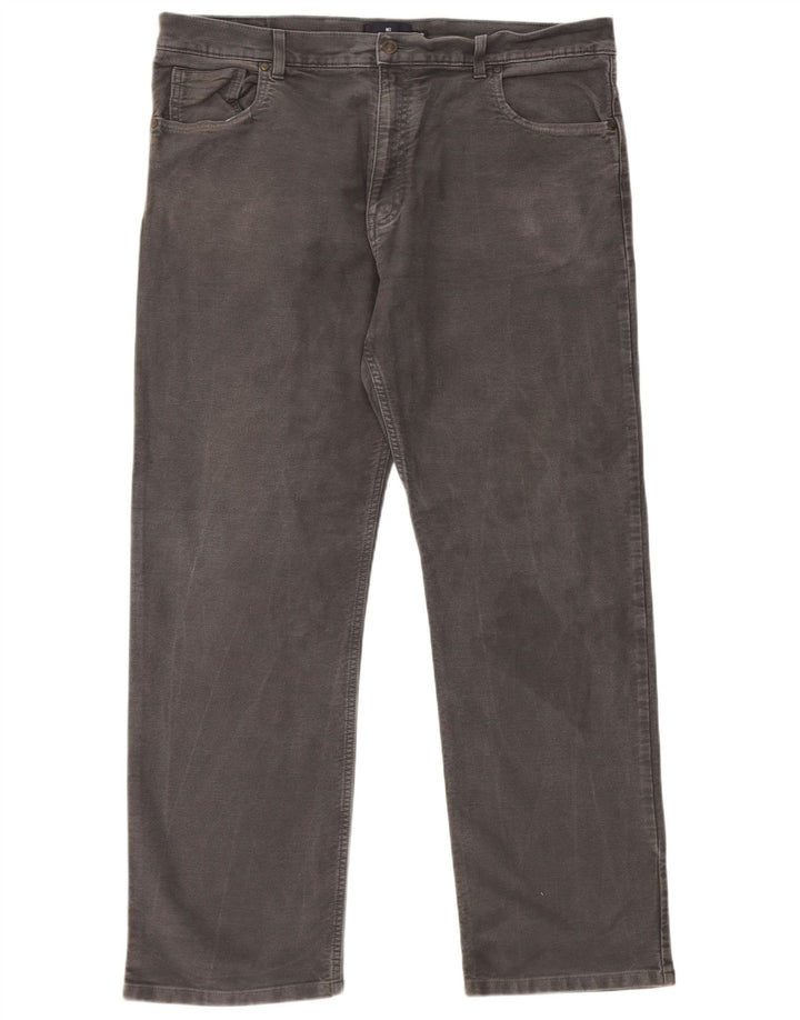 Pantaloni casual dritti Marks & Spencer da uomo blu Harbour W40 L31 grigi