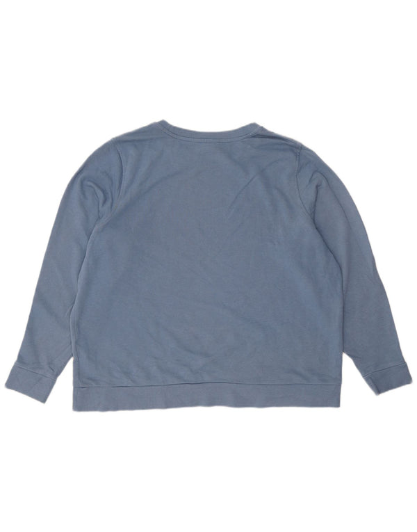 Felpa da donna Marks & Spencer maglione UK 20 2XL cotone blu