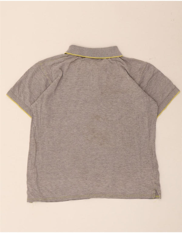 Polo da uomo Lotto a righe grigio medio