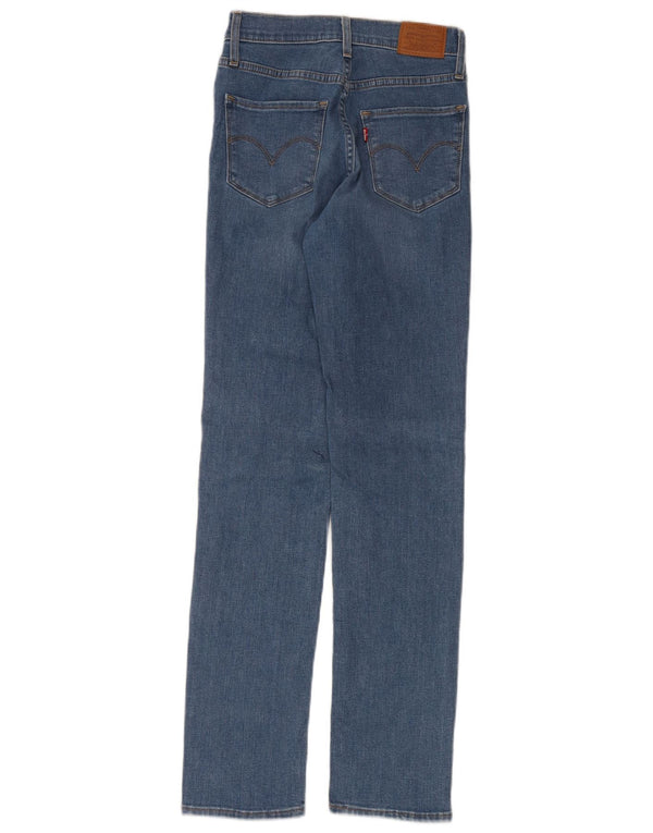 Jeans dritti a vita alta Levi's 724 da donna W25 L31 cotone blu
