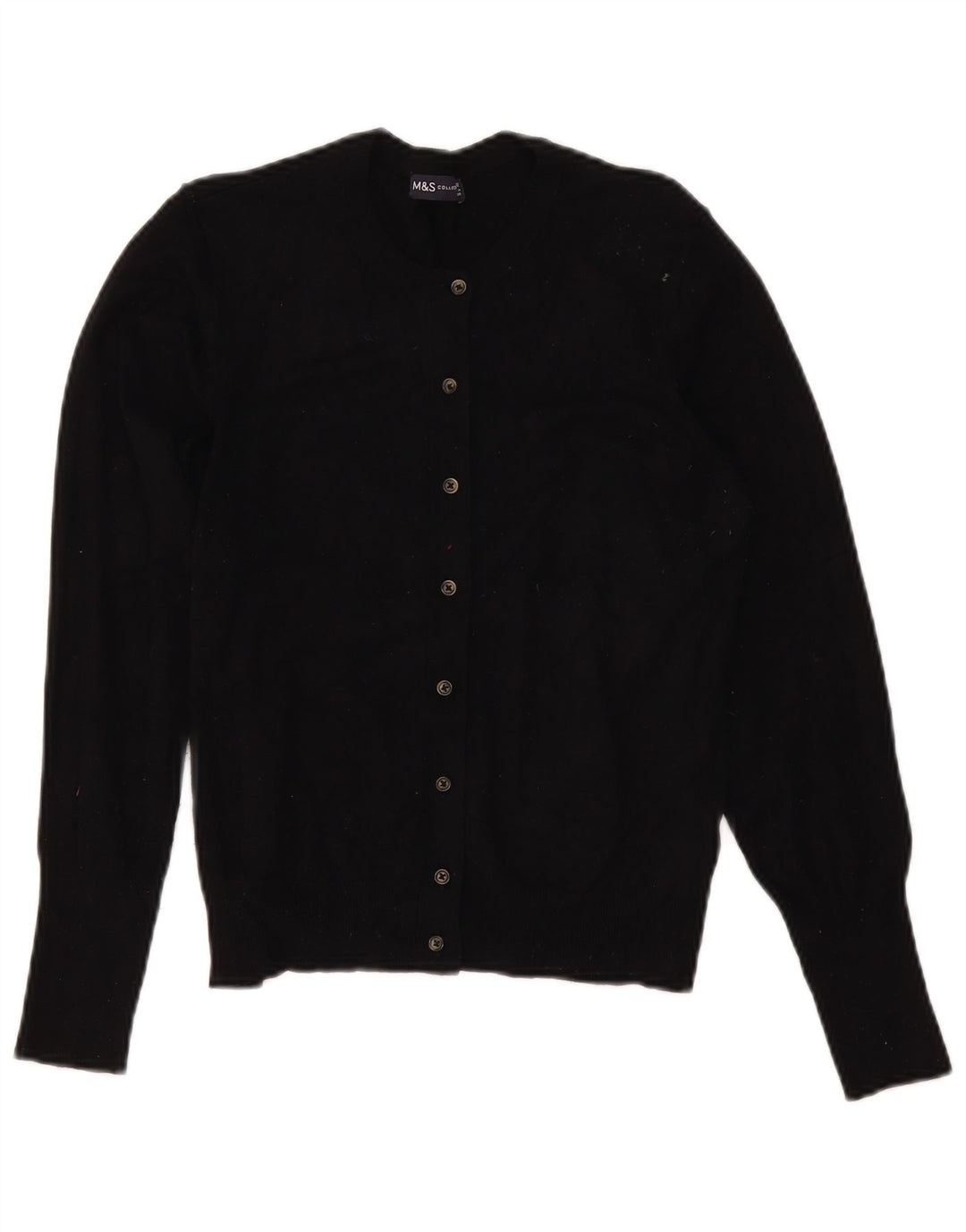 Maglione cardigan da donna Marks & Spencer UK 12 viscosa nera media