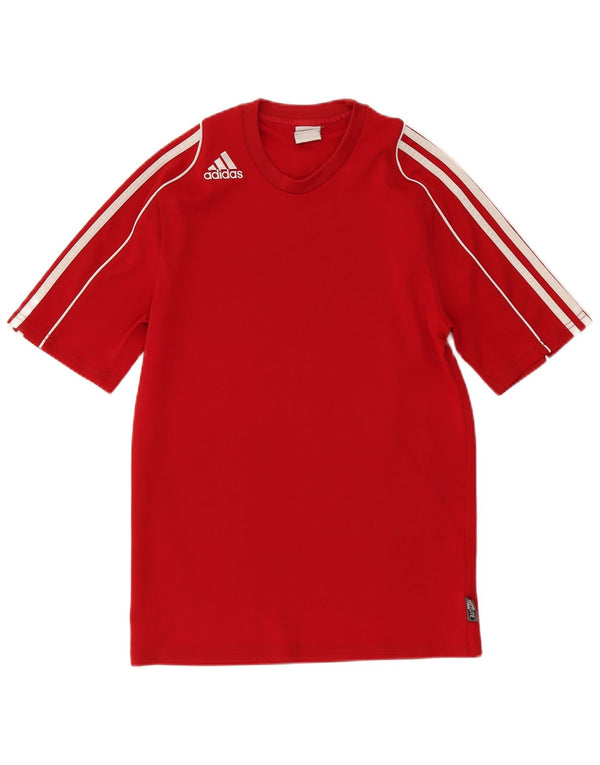 T-shirt Adidas Climalite da uomo piccola in poliestere rosso