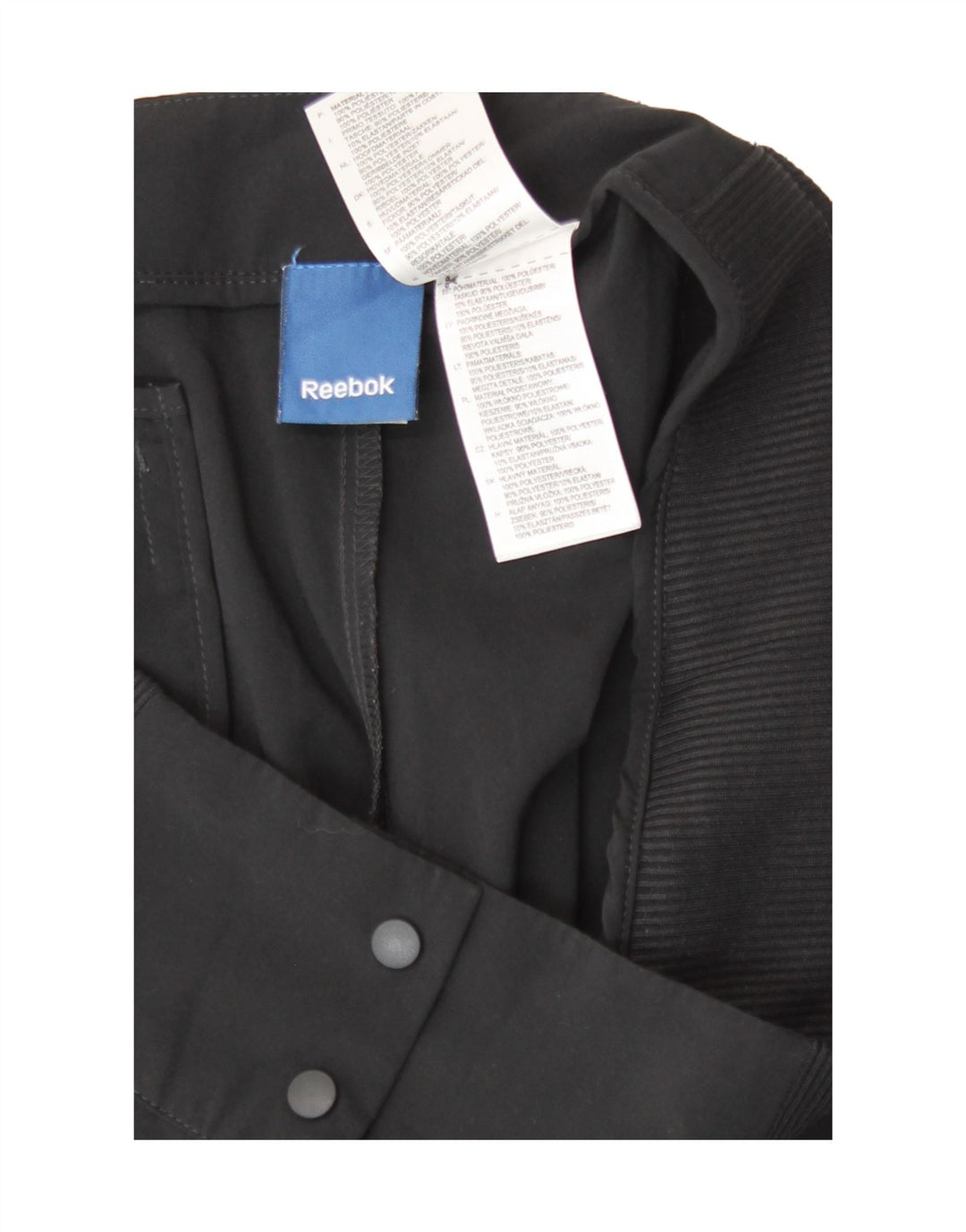 Pantaloncini Reebok Donna UK 12 Medium W30 Poliestere Nero