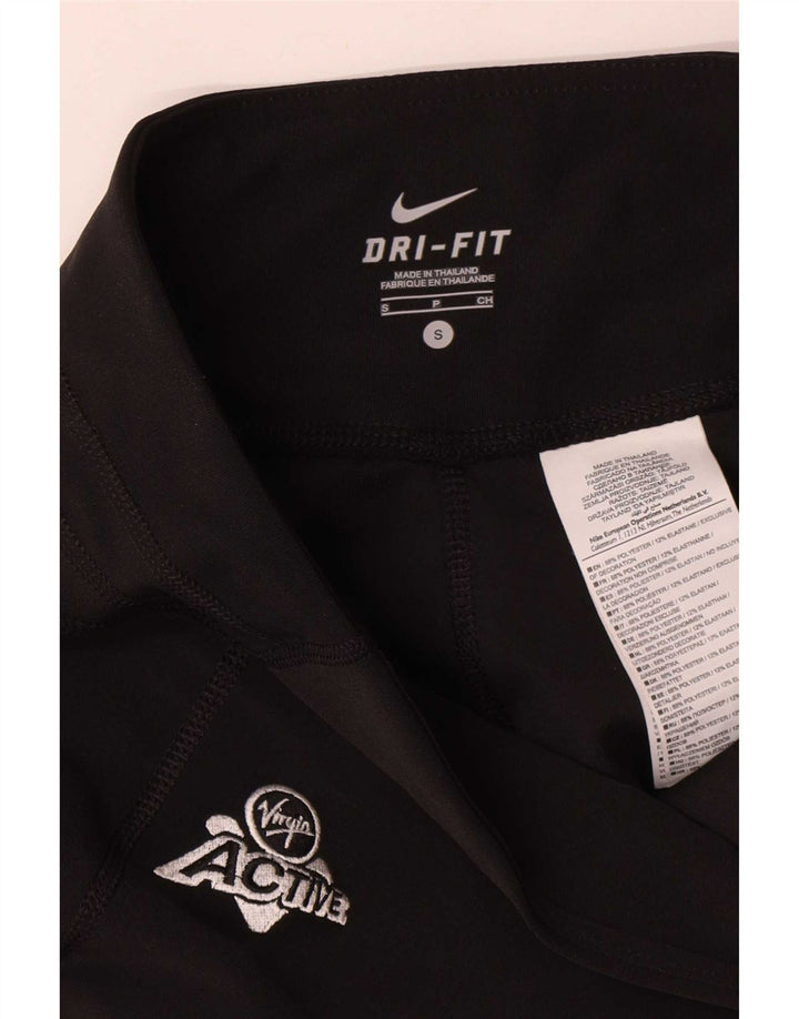 Pantaloni da tuta Nike Dri Fit da donna UK 10 Small Nero Poliestere