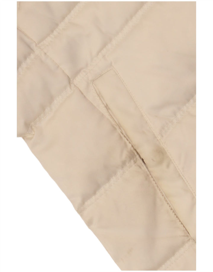 CALVIN KLEIN JEANS Giacca imbottita oversize da donna UK 10 piccola bianco sporco