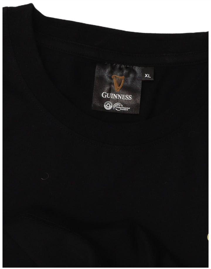T-shirt grafica da donna Guinness Top UK 18 XL cotone nero