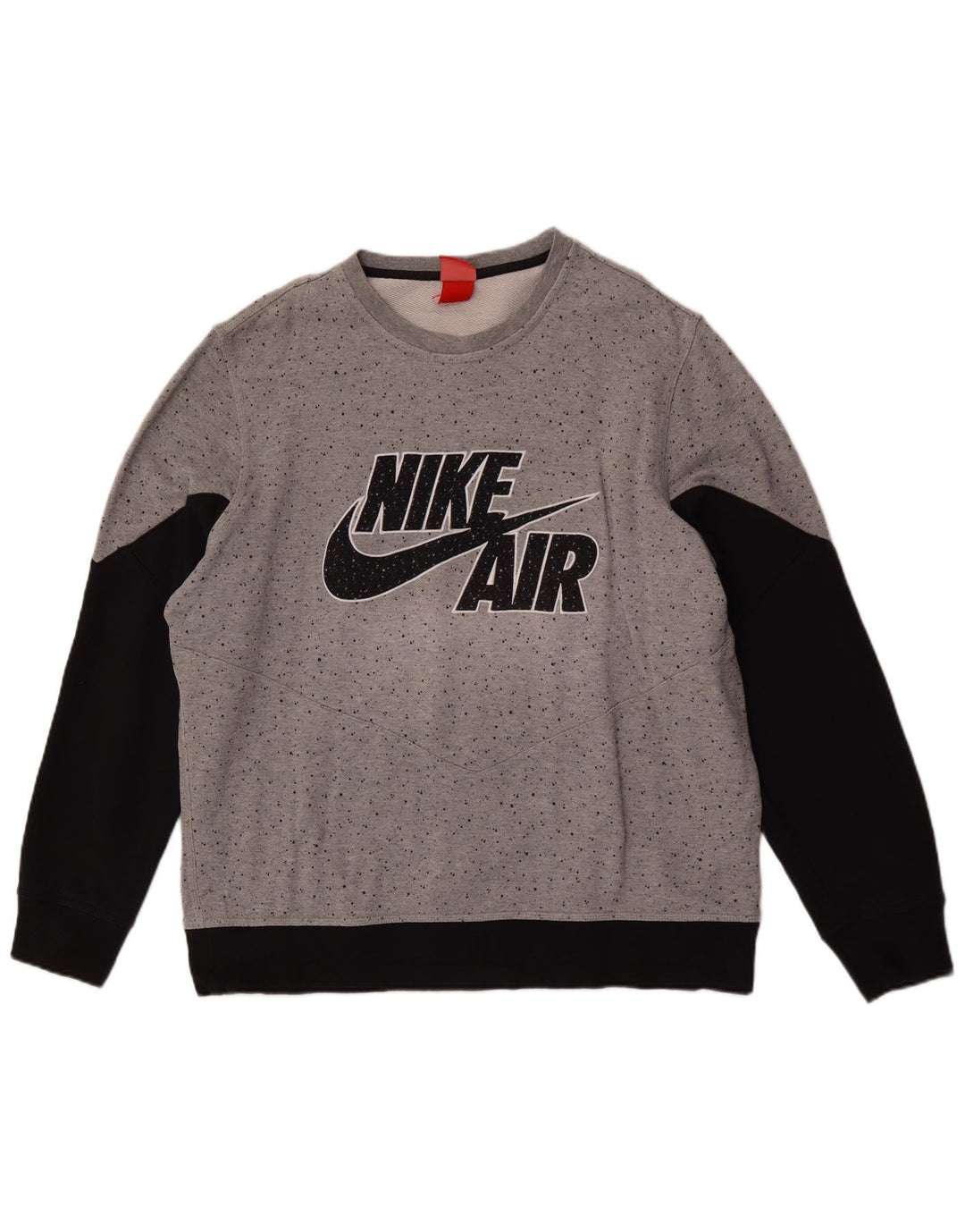 Felpa grafica da uomo Nike Felpa XL in cotone color block grigio