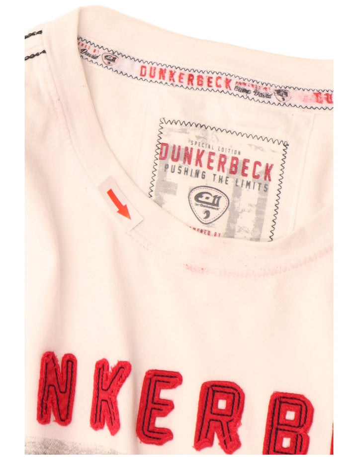 T-shirt grafica da uomo Camp David Top XL in cotone bianco