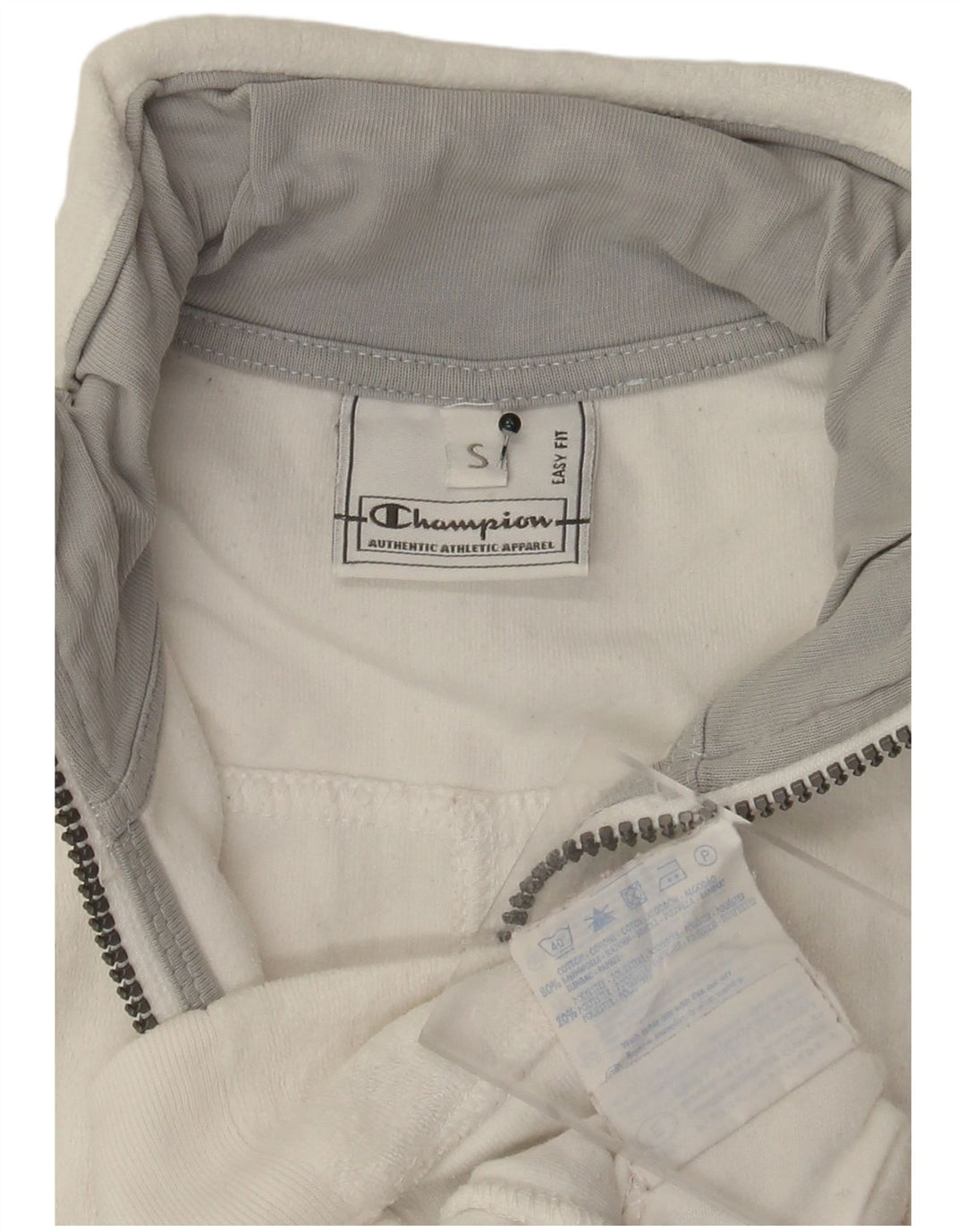 Giacca in pile oversize da donna CHAMPION, vestibilità comoda, UK 10, piccola, cotone bianco