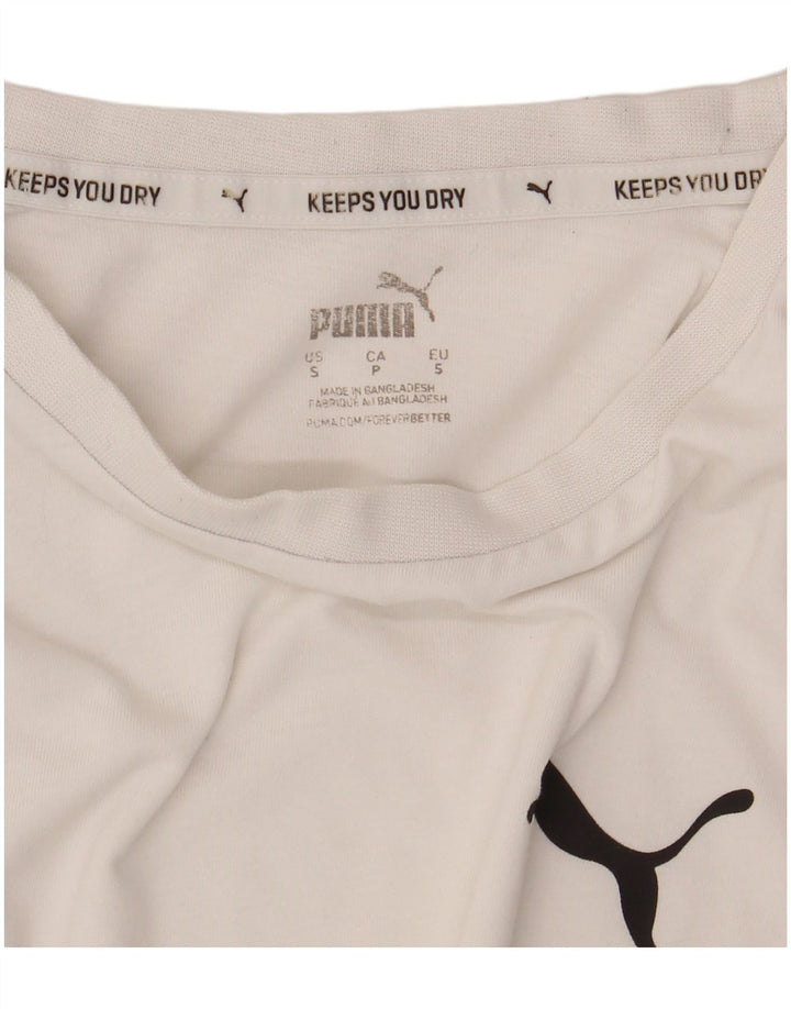 PUMA Mens T-Shirt Top Small White