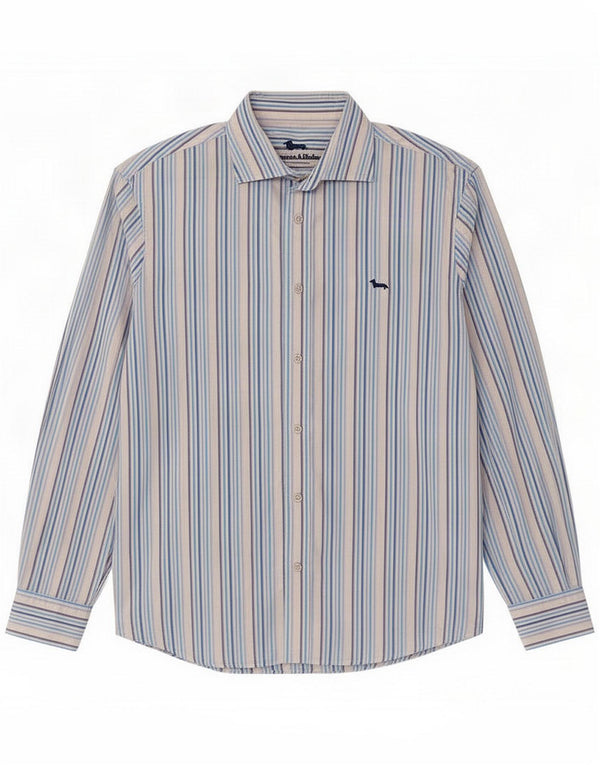 Harmont & Blaine Camicia stretta da uomo 2XL a righe blu