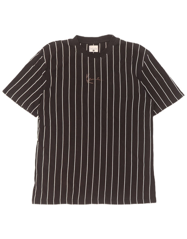 T-shirt grafica da uomo Karl Kani Top in cotone a righe nere grandi