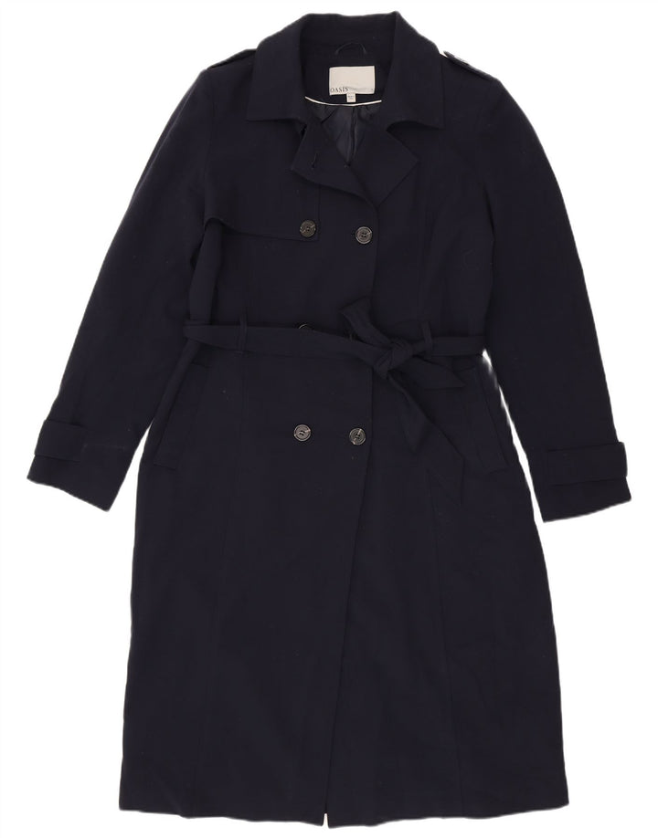 Trench da donna Oasis UK 16 grande poliestere blu navy