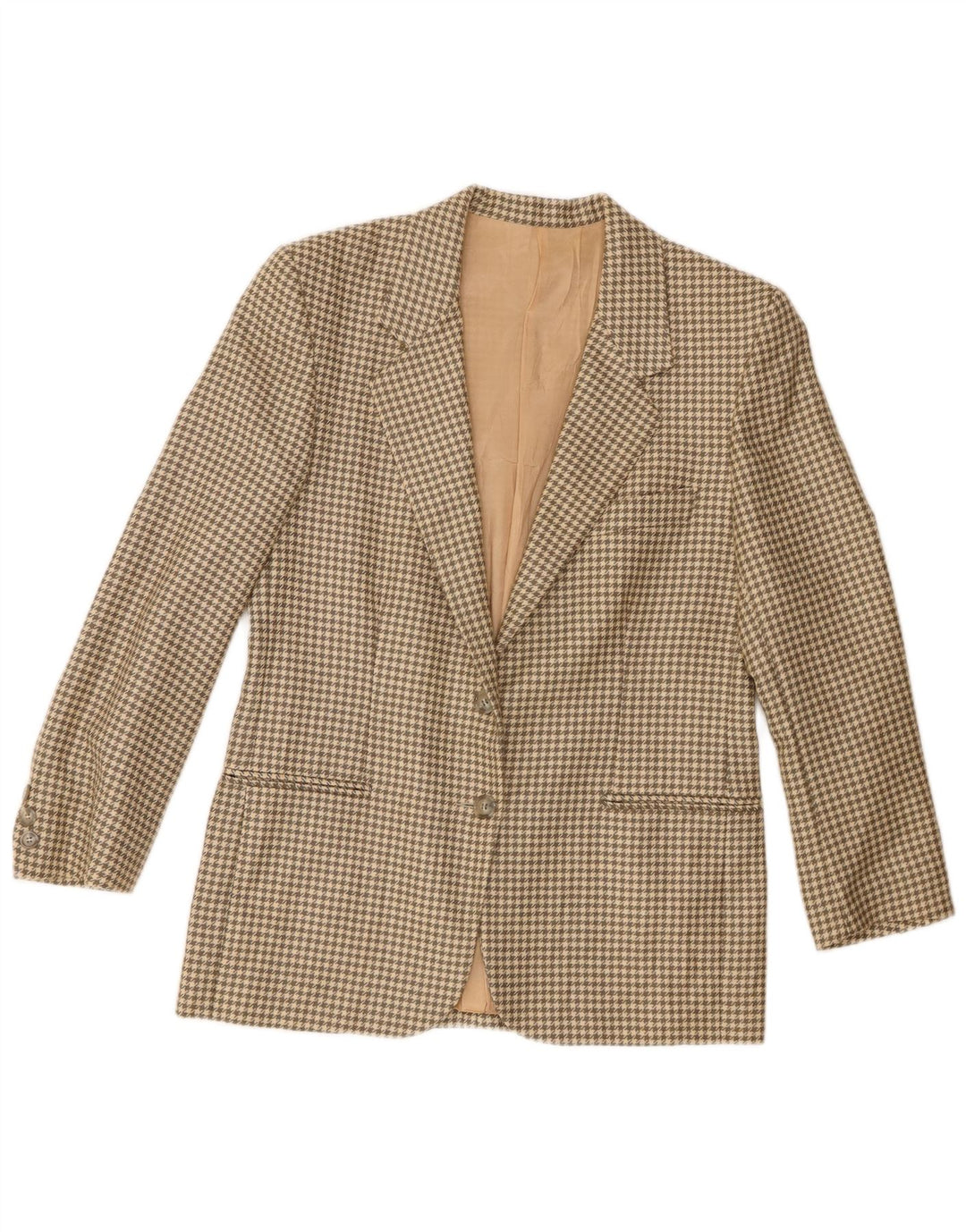 Giacca blazer a 2 bottoni da donna Anna IT 44 Lana pied de poule beige medio