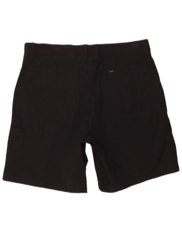 Pantaloncini cargo Lee da donna a vita media con vestibilità rilassata US 14 XL W38 cotone nero