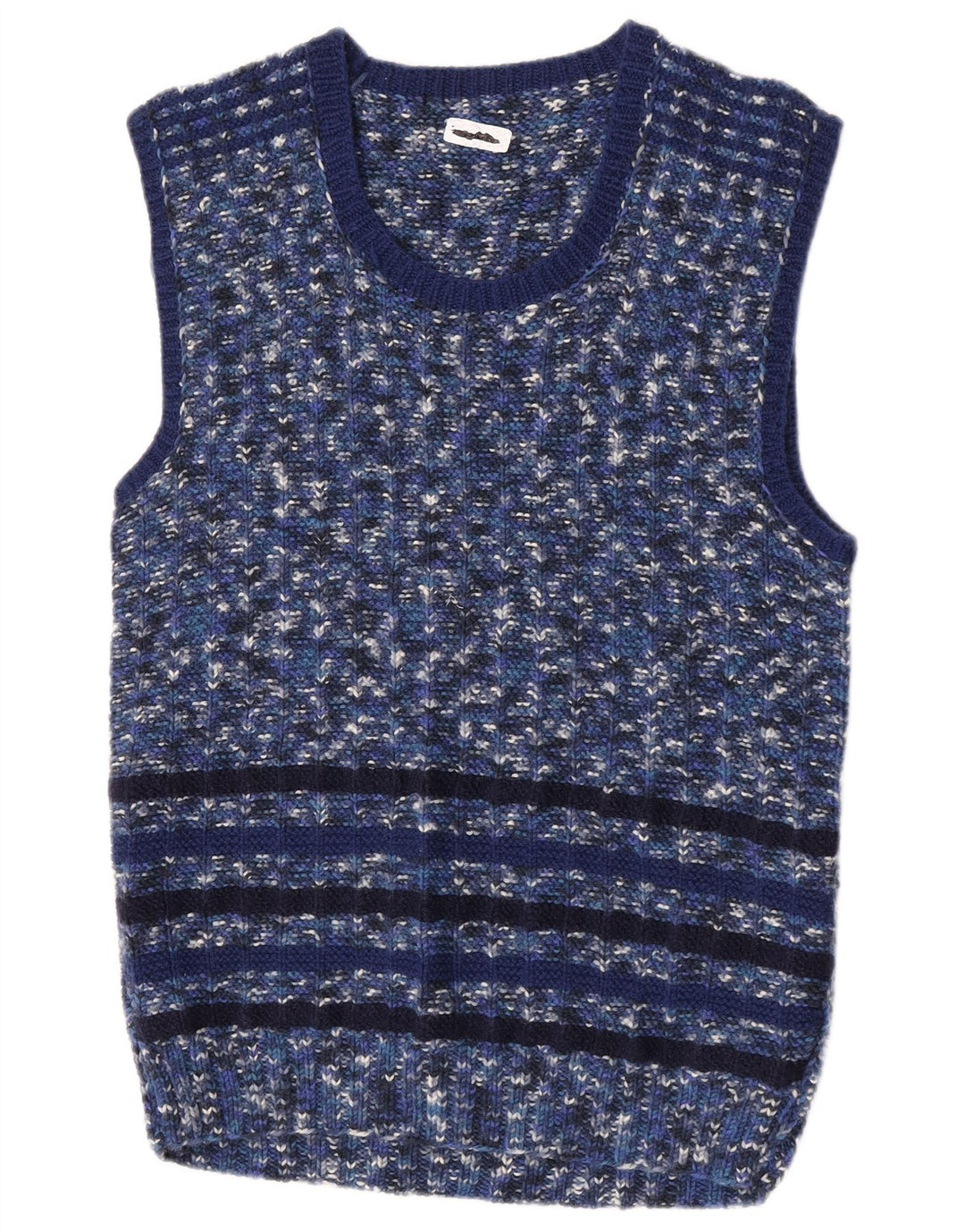 Canottiera vintage da uomo piccola blu screziata