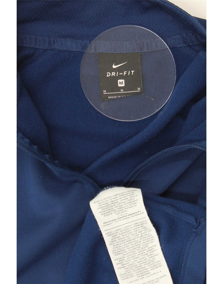 Top da tuta Nike Dri Fit Graphic Zip Neck Pullover da uomo medio blu navy