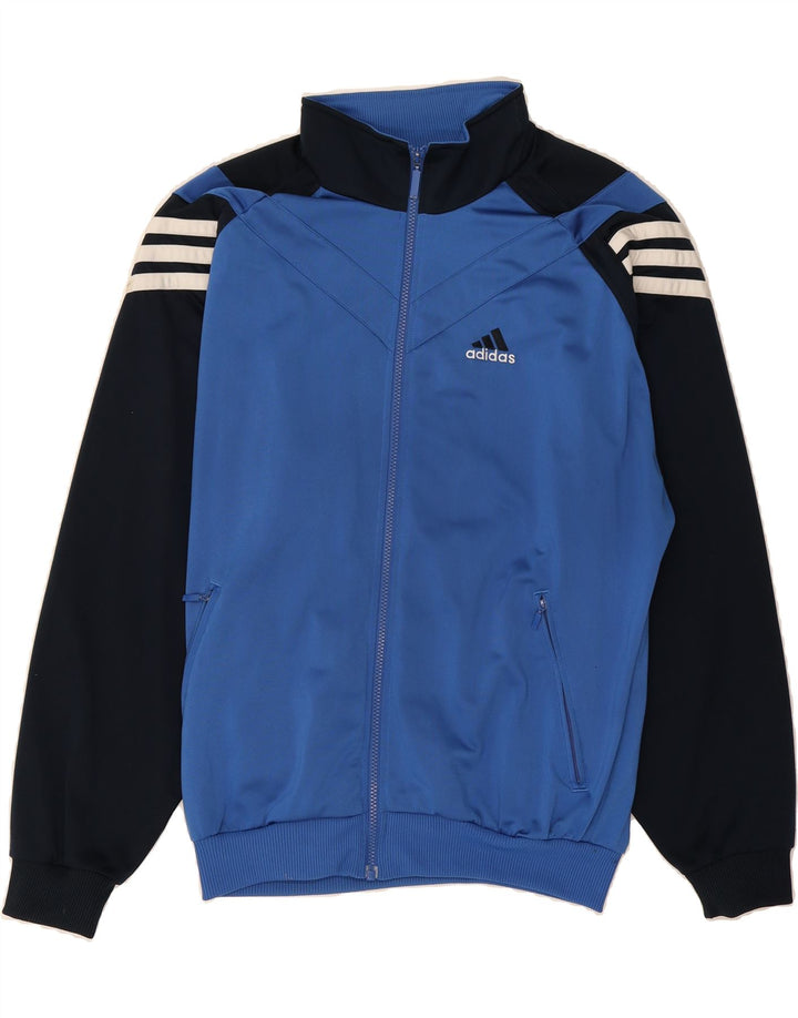 ADIDAS Mens Tracksuit Top Jacket UK 40/42 Medium Blue Colourblock Vintage Adidas and Second-Hand Adidas from Messina Hembry 