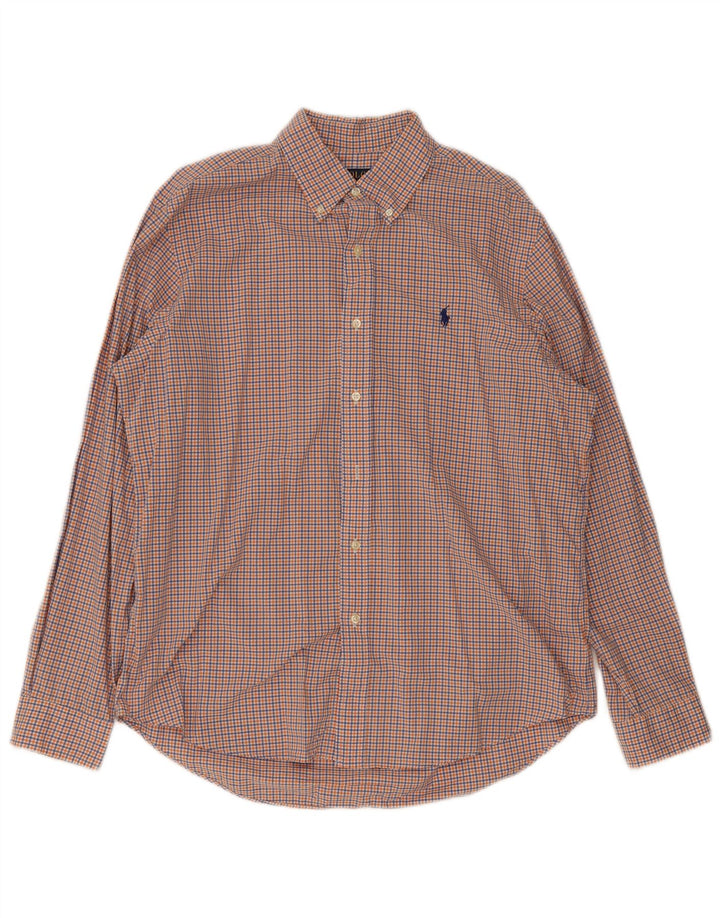 Polo Ralph Lauren Camicia da uomo grande in cotone a quadretti multicolore