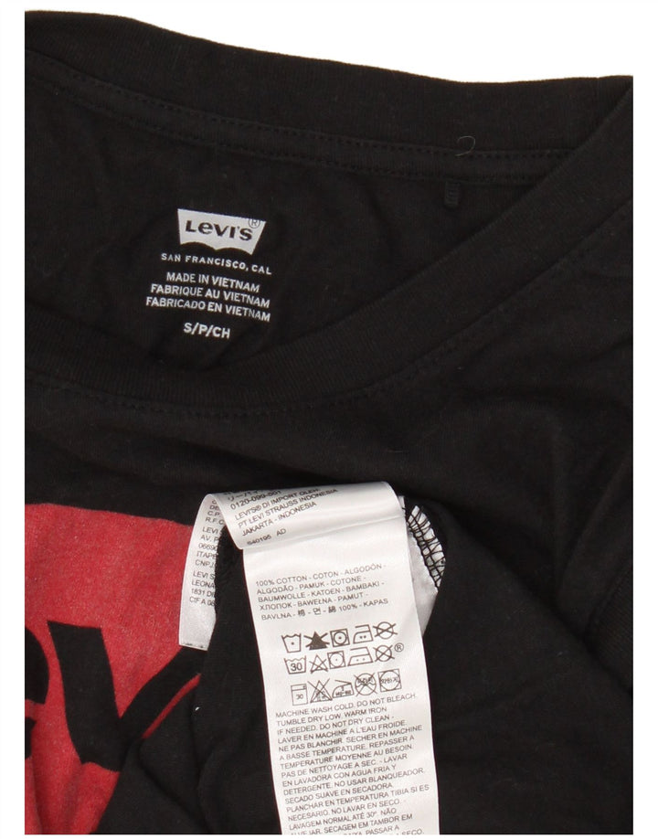 Gilet grafico da donna Levi's Top UK 10 piccolo cotone nero