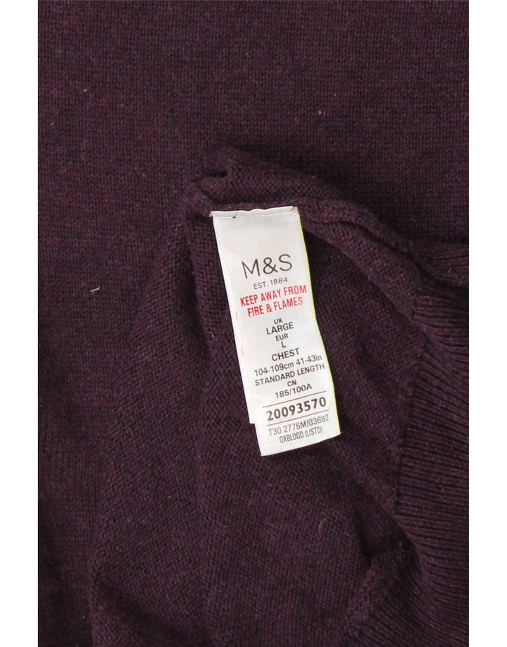 Canotta da uomo Marks & Spencer grande in cotone bordeaux