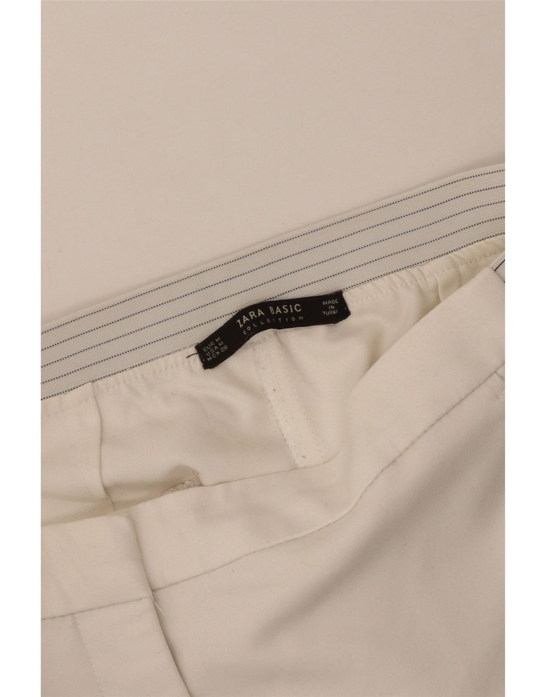 Pantaloni casual dritti da donna Zara medi W28 L27 bianchi