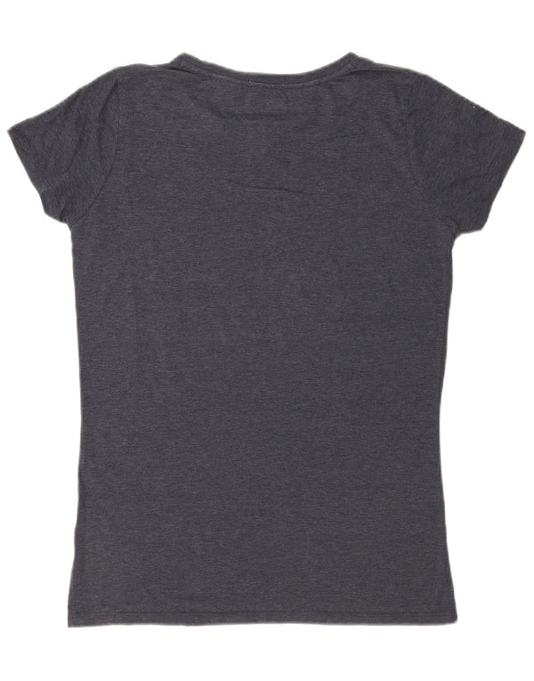T-shirt grafica da donna Tommy Hilfiger Top UK 18 XL blu screziato