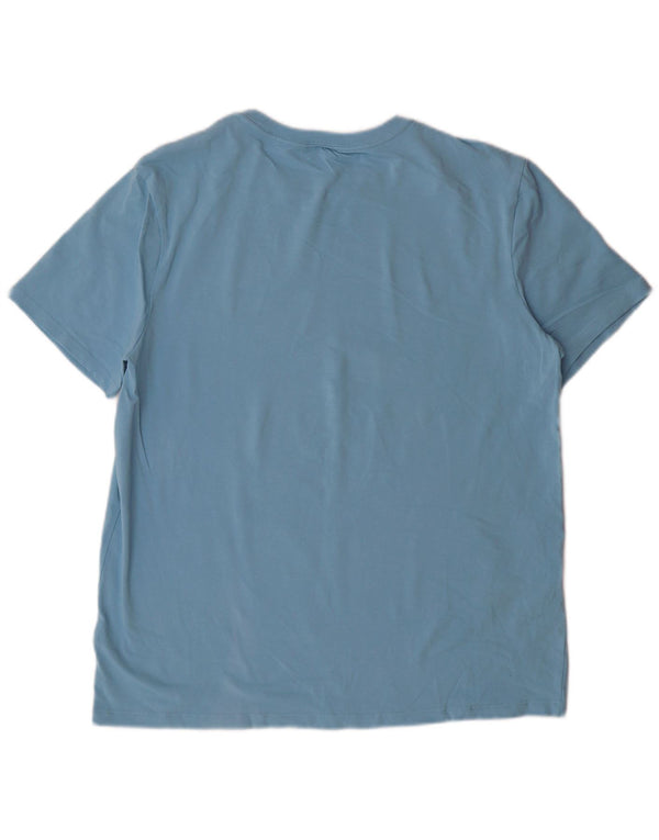 TOMMY HILFIGER T-shirt da uomo Top in cotone blu medio